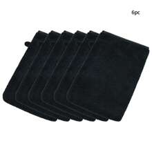 6 pièces de gant doux pour le visage, serviettes de spa pour le bain, gants de lavage corporel en microfibre réutilisables, gants démaquillants, style européen, 6*8 pouces