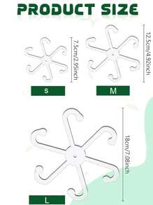 4pcs Adjustable Plant Support Clips - Sturdy Transparent & Green Vine Trellis For Upright Growth, Secure Stem Holders With Easy Installation And Reusable Design