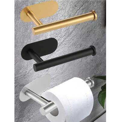 1个金色卫生纸架，不锈钢浴室纸巾卷分配器
