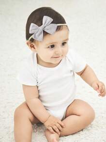 5 piezas Diademas para niñas recién nacidas, infantes, niñas pequeñas y niños, accesorios para el cabello hechos a mano con lazos y banda de nailon y lino