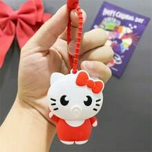 Sanrio Sanrio Hello Kitty&Friends PVC Keychain, Cute Cartoon Animal Themed Backpack Ornament, , Buckle, Suitable For Decoration, Party Fun Gift, Anime Inspired Keychain