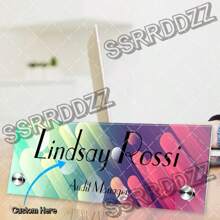 Customized Office Desk Name Plate | Clear Acrylic Desk Sign With Stand | Elegant Personalized Gift With Name And Title Gifts Birthday Graduation - Multicolor - View 11
