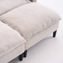 Combination Sofa Bed, Convertible Combination Sofa U-Shaped Sofa With Footstool And Storage Space, Freely Combined, Suitable For Living Room, Living Room/Bedroom/Office/Small Space 2-Person Combination Sofa - Beige - View 4
