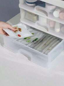 Organizator de machiaj tip sertar din plastic, suport pentru pensule de machiaj, cutie de depozitare pentru machiaj pe birou, suport pentru toaletă, suport multistrat pentru îngrijirea pielii, cutie de depozitare pentru parfumuri și rujuri, cutie mare de depozitare impermeabilă din plastic - Multicolor - Vizualizare 10
