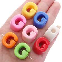 10pcs Letter 3D Beads -Random Color Mixing Of Number Beads, English Letter Beads- Used For Jewelry Creative DIY Make, Such As Bag Chains, Waist Chains,Phone Chains Accessories