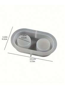 1 pieza Molde de silicona de resina para portavelas, molde de resina epoxi para manualidades de decoración del hogar