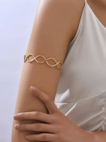 1pc Creative Hollow Twist Knot Bracelet, Elegant Accessory For Summer Party, Wedding, Holiday, Music Festival, Independence Day, Graduation, Gifts