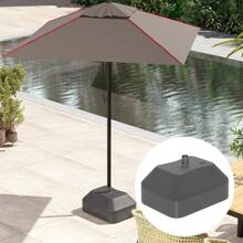 Outsunny Fillable Garden Parasol Base, Heavy Duty Parasol Base Stand Outdoor Umbrella Stand, Filled Up To 24kg With Stand Or 20kg With Water, Sun Umbrella Base For Deck Poolside, Black - Black - View 9