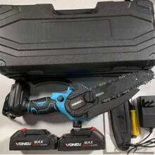 Lithium Battery Chain Saw, Small Logging Saw, Rechargeable Single Hand Saw, Household Six Inch Mini Electric Saw, Hand Saw