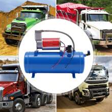 Rainaut 150 PSI Air Horn Compressor Tank Pump 6L Fit For Air Horn Car Train Truck Boat, 380(L)*140(W)*300(H)Mm - Blue - View 1