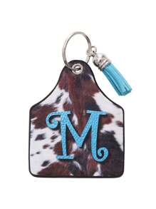 1pc Retro Western Farm Animal Cow Leather Keychain With Letter Print Car Accessories Bag Charm School Animal Cute Goth Y2k Bag Accessories Lanyards With Id Holder Car Accessories Bag Charms Christmas Gift Car Teacher Friend Sister Gift Ideas - Multicolor - View 19