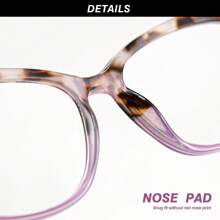 1 st. Elegante grote frame dames leesbril, premium luipaard gradiënt kleur, modieuze lentekleuren, hoogwaardig pc-frame met comfortabele elastische pootjes, een klassieke stijlvolle dames leesbril