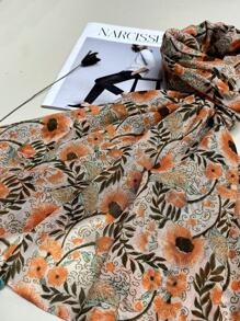 新款透气流苏披肩，优雅风格围巾，时尚女士真丝围巾，活力波西米亚风大围巾，户外防晒沙滩披肩，多功能头巾 - 彩色 - 查看 6