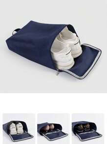 1 pièce Sac à chaussures multifonctionnel personnalisé anti-poussière, grand sac à chaussures étanche portable, sac à chaussures avec lettre brodée pour le voyage, compartiment double pour chaussures, convient comme cadeau pour la famille, les amis, le petit ami/la petite amie, Noël, la Saint-Valentin, l'anniversaire, lettre, portable, multifonction, polyvalent, léger, grande capacité, tout usage, pratique, mignon, adorable, sobre, vibrations de vacances/vacances, minimaliste, personnalisé, unique, personnalisé, cadeaux idéaux pour elle, les femmes, les débutants et les employés de bureau, la petite amie, les filles roses, elle, les amis, les enfants, la famille, les accessoires de voyage