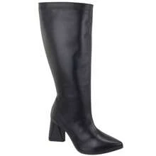 Women's Long Boot With Triangle Heel, Timeless Model - Negro - Ver 6