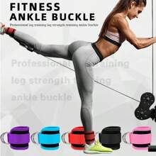 LHU 1PC Gym Ankle Straps Double D-Ring Adjustable Neoprene Padded Cuffs Ankle Weight Leg Training Brace Support Sport Abductors