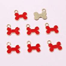 20-50pcs 12x13mm Enamel Bone Charms Pendant Small Cute DIY Jewelry Making Accessories For Bracelet Earrings Keychains - Bone - View 3