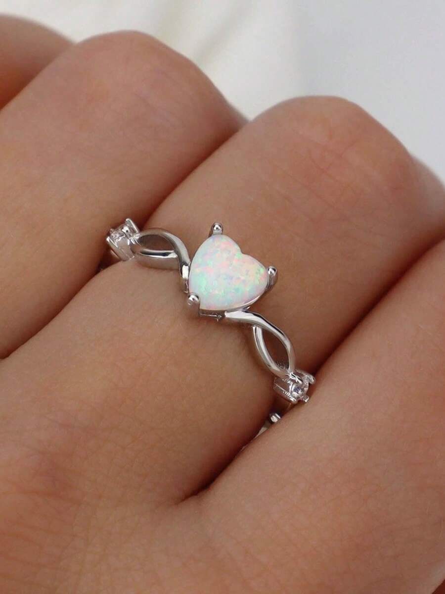 925 Sterling Silver Hollow Heart Shaped Wedding Ring,Suitable For Dating, Party, Daily Wear, High Quality Jewelry For Women