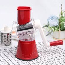 1 Pack Vegetable Slicer, Stainless Steel Cheese Grater, Multifunctional Vegetable Slicer, Vegetable Chopper, Cooking Prep Tool For Potato/Onion/Vegetables, Vegetable Slicer, Potato Peeler (Red, Green) - 紅色 - 查看 9