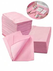 20 pièces Nappes de manucure jetables imperméables, anti-huile et anti-transpiration, tampons de table de manucure pliables pour le nettoyage, bavoirs dentaires pour la pratique en salon, la manucure, le dentiste ou l'usage médical et fournitures de couverture de table de manucure