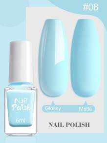 8 件/套 6ml 马卡龙色指甲油套装，彩色指甲油水性亮光珐琅，凝胶抛光底漆和面漆，适合女士、女孩沙龙、DIY 家庭美甲、节日庆祝、情人节礼物