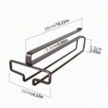 1 Piece Goblet Rack Under Cabinet Wine Glass Holder, Kitchen Hanging Glass Metal Storage Rack, Nail Free Glasses Storage Rack, Black White, Space Saving, Easy To Install, Non-Slip, Affordable, For Home, Bar, Kitchen, Cafe, Offices And Hotels, For Outdoor, Camping