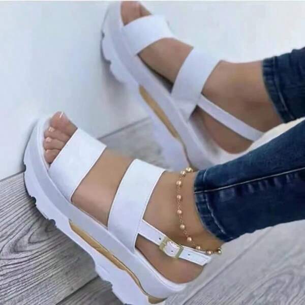 Sandalias con plataforma y cuña para mujeres