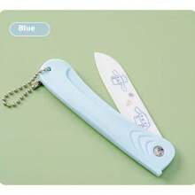 Sanrio 1 pezzo Coltello da frutta piegabile in ceramica Sanrio, Kawaii, anime e cartoni animati, elegante, da viaggio, uso domestico, sbucciatore, regalo