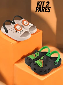 Kit 2 Pairs Of Cloud Flip Flops For Boys And Sandal Slippers - 彩色 - 查看 1