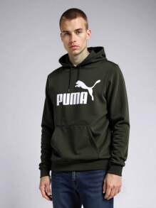 Puma ESS Big Logo Crew FL - Dark Olive - View 1