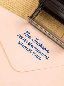 1pc Custom Address Stamp, Return Address Stamps Self Inking Personalized, Customized Rubber Stamps, Customizable Business Stamp, 5 Sizes: S/M/L/XL/XXL, 3 Ink Colors, Small Business Supplies, Stamper, Ink Stamp, Clear & Crisp Impressions, Multi-Functional, Adjustable, Ornamental, Reusable, Exquisite, Adorable, High-Quality, Modern, Colorful, Comfortable, Custom, Personalized, Unique, Ideal Gifts For Her, Dad, Mom, Family, Friends, Son, Daughter, Office, Tea Room, School, Home, Home Refresh, Customized Embossing Machines,Home & Living,Haunt Your Home,Souvenirs - Style a - View 7