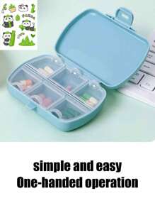 5PCS 1PC 6 隔间药盒，旅行药丸收纳盒，日常药丸盒，小药丸容器，便携式药物收纳盒，药盒，药物药盒，便携式随身药物收纳盒，迷你六隔间防潮胶囊药盒