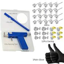 Ear Piercing Gun Kit,Ear Nose Navel Body Hole Piercing Machine, Professional Tool For Salon Home Use - Color Mixing - View 17