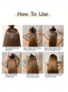 雷米真人发直发夹式接发自然黑色巴西发全头女士适用 8-26 英寸 - SNatural - 查看 11