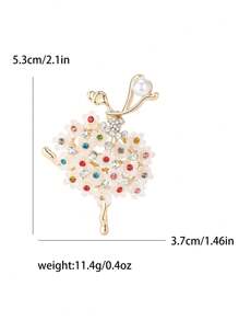 Fashion Rhinestone Ballerina Brooch For Women Dress Suit Pin Accessories Party Banquet Gift - Ballerina - View 9