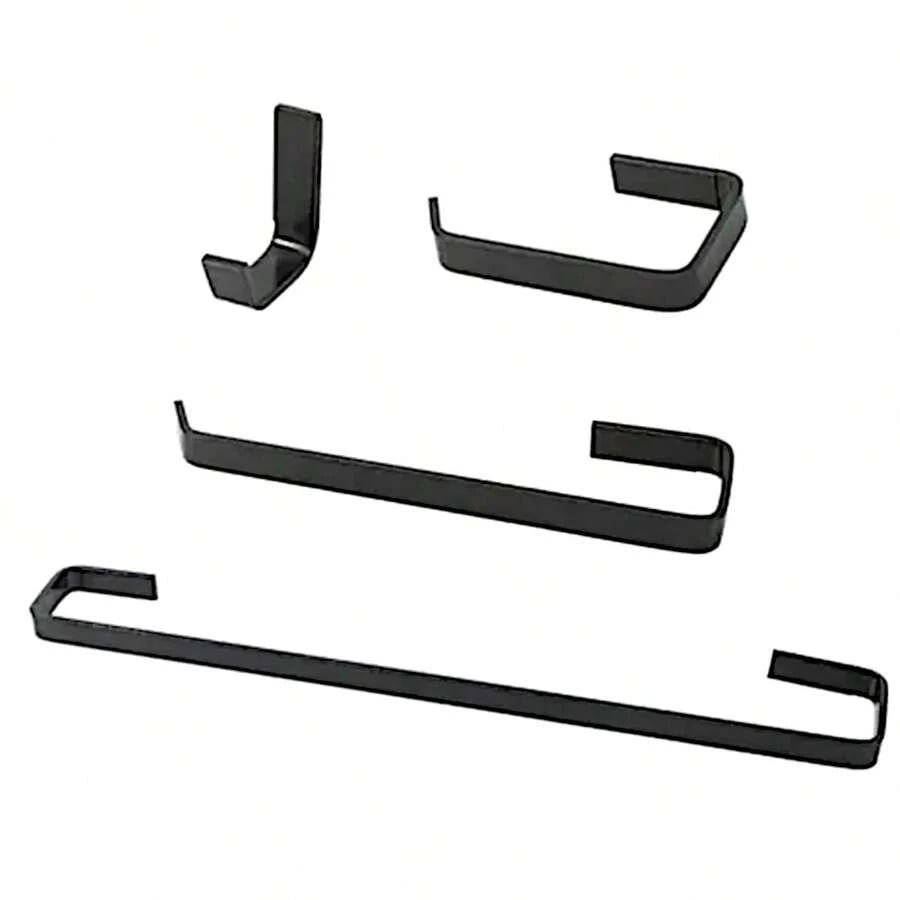 Luxury Matte Black Square Bathroom Accessories Kit With 4 Pieces - Black - View 1