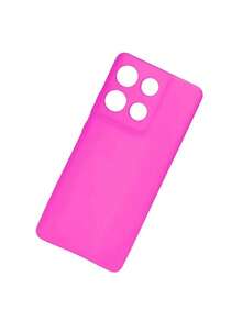 MJ Capas - Velvety Silicone Cell Phone Case For Moto G15 - Hot Pink - View 3