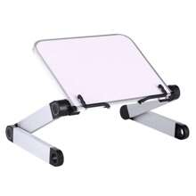 Adjustable Aluminum Book Stand - Ergonomic Holder For Laptops, Tablets, Magazines, And Documents With 2 Flexible Paper Clips - Lightweight, Foldable, And Portable Design For Comfortable Reading And Working Experience