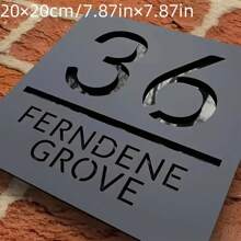 Placa de identificación personalizada de doble capa de acrílico con nombre en inglés y números, resistente al agua, fácil instalación para letreros de oficina/negocio/residencia, regalos de cumpleaños, graduación, multifuncional, anti-moho, ornamental, exquisita, elegante, de alta calidad, adorable, moderna, personalizada, única, regalos ideales para él, regalos ideales para amigos, para aniversarios, para cumpleaños, cocina, comedor, dormitorio, oficina, sala de estar, hogar, jardín, sala de té, decoración del hogar, impresión gráfica - Multicolor - Ver 7