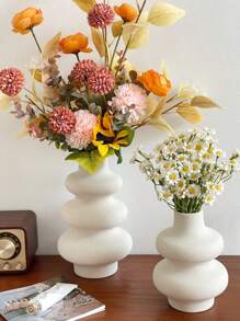 1 Piece Of Nordic Ins Circle Design Ceramic Vase Home Decoration, Creative Home Living Room TV Cabinet Porch Flower Arrangement Decoration Ornaments Gifts Birthday Graduation Room Decor Flower Vase Glass Vase