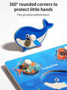 Fei Rui Educational Wooden Fruit Puzzle - 5 Unique Shapes, Realistic Detail, Ideal Learning Toy For Youngsters, Christmas, Halloween, Thanksgiving