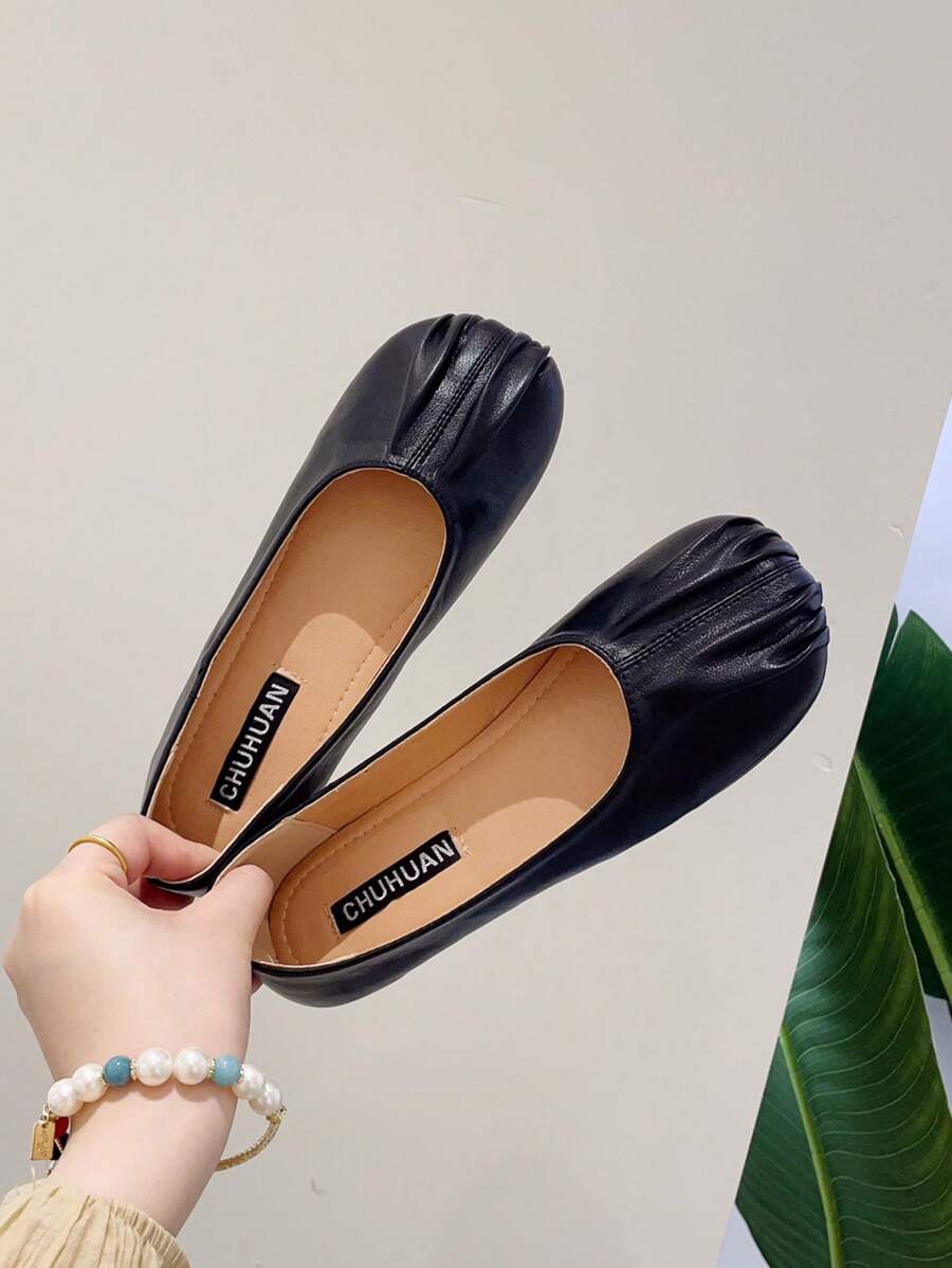 Mocasines planos para mujeres de tallas grandes 41-43, fáciles de poner, sin arrugas, zapatos versátiles tipo abuela, adecuados para mujeres embarazadas