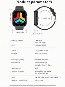 1 Đồng hồ thông minh theo dõi nhịp tim và cuộc gọi thể thao dành cho nam nữ, tương thích với Android IOS - Màu xanh lam - Xem 11