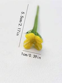 Florero de vidrio para decoración, pequeño florero con lirio de cala y tulipanes artificiales, regalo de ramos de flores de vidrio hechas a mano (con ligera variación de color y tamaño), adecuado para el Día de San Valentín, el Día del Padre, el Día de la Madre, el Día del Maestro, Pascua, Día del Niño, Día de la Mujer