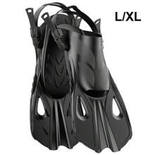 Snorkel Fins Swimming Flippers Adjustable Buckles Short Silicone Scuba Diving Shoes Open Heel Travel Size Adult Men Women - Multicolor - View 11