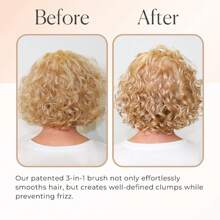 Cepillo definidor de rizado, cepillo para el cabello rizado, cepillo de peinado y moldeado de rizos para todos los estilos de cabello que reduce el tirón, producto para el cabello, peine, herramientas para el cabello, productos y accesorios para peluquería, artículos de viaje esenciales