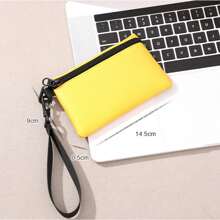 Correa personalizada para la muñeca con foto personalizada o logotipo de texto - Bolso de muñeca con hebilla conveniente, bolsa de almacenamiento de accesorios de teléfono móvil, amplio almacenamiento, tela, para viajes diarios y vacaciones, como regalo para Día de San Valentín, festival de música, boda