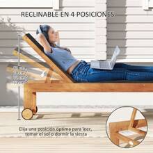 Outsunny Patio Lounge Chair & Swing Chair - 黑色 - 查看 3