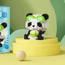 Seria de animale Panda Micro Particule Blocuri de construcție Model de jucărie, Asamblare DIY Drăguț de desene animate Decorare desktop Decor Cadou