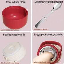 27 盎司不锈钢真空保温食品罐，防漏广口食品容器，适用于热餐或冷餐 - 彩色 - 查看 4